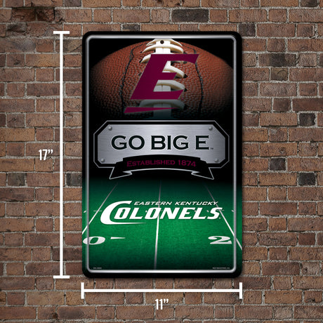 NCAA Eastern Kentucky Colonels Large Metal Sign Fan Gear NCAA Eastern Kentucky Colonels