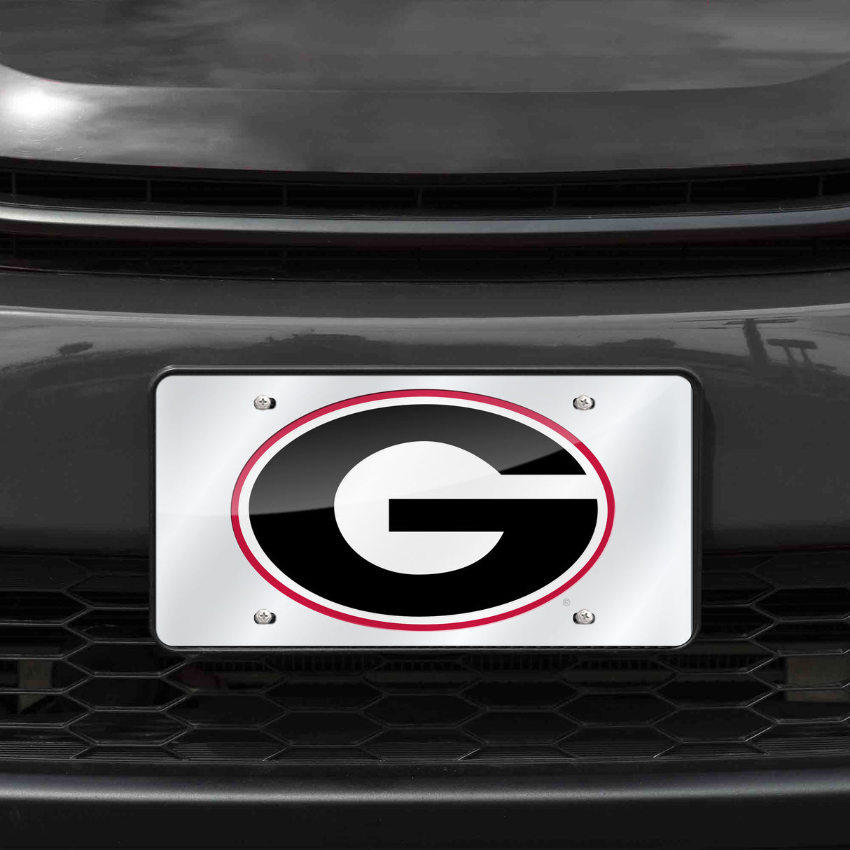 NCAA Georgia Bulldogs Silver Laser Cut Automobile Tag Fan Gear NCAA Georgia Bulldogs