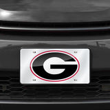 NCAA Georgia Bulldogs Silver Laser Cut Automobile Tag Fan Gear NCAA Georgia Bulldogs