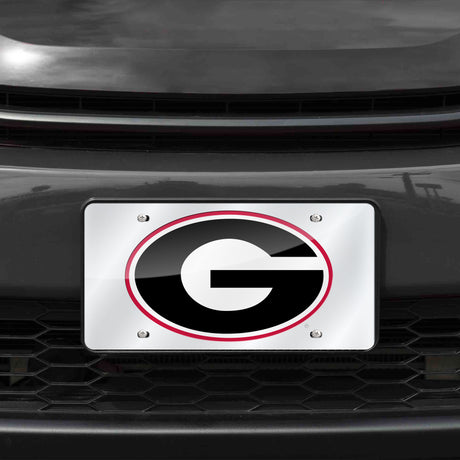 NCAA Georgia Bulldogs Silver Laser Cut Automobile Tag Fan Gear NCAA Georgia Bulldogs