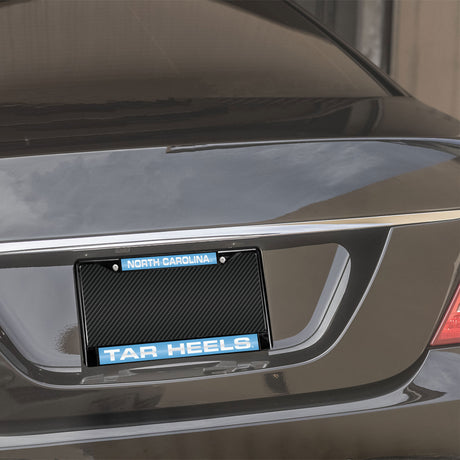 NCAA North Carolina Tar Heels Laser Cut Black Chrome License Plate Frame Fan Gear NCAA North Carolina Tar Heels