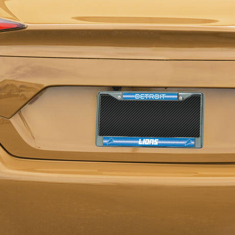 NFL Detroit Lions Chrome Glitter License Plate Frame Fan Gear NFL Detroit Lions