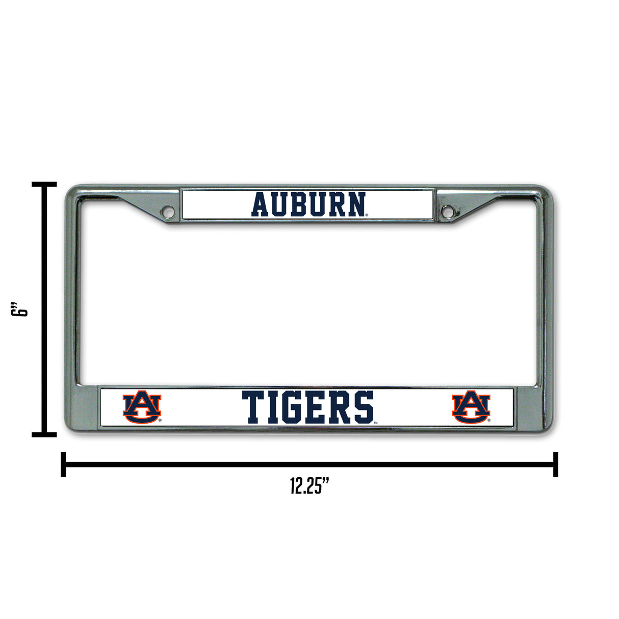 NCAA Auburn Tigers Chrome License Plate Frame Fan Gear NCAA Auburn Tigers