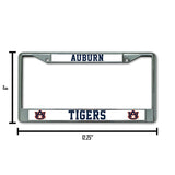 NCAA Auburn Tigers Chrome License Plate Frame Fan Gear NCAA Auburn Tigers