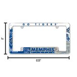 NCAA Memphis Tigers All Over Chrome Frame Fan Gear NCAA Memphis Tigers