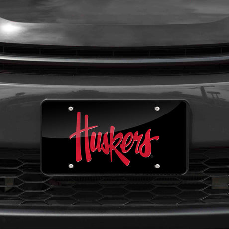 NCAA Nebraska Cornhuskers Laser Cut Automobile Tag Fan Gear NCAA Nebraska Cornhuskers
