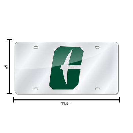 NCAA North Carolina-Charlotte 49ers Silver Laser Cut Automobile Tag Fan Gear NCAA North Carolina-Charlotte 49ers