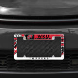 NCAA Western Kentucky Hilltoppers All Over Chrome Frame Fan Gear NCAA Western Kentucky Hilltoppers