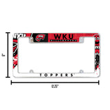 NCAA Western Kentucky Hilltoppers All Over Chrome Frame Fan Gear NCAA Western Kentucky Hilltoppers