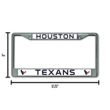 NFL Houston Texans Chrome License Plate Frame Fan Gear NFL Houston Texans
