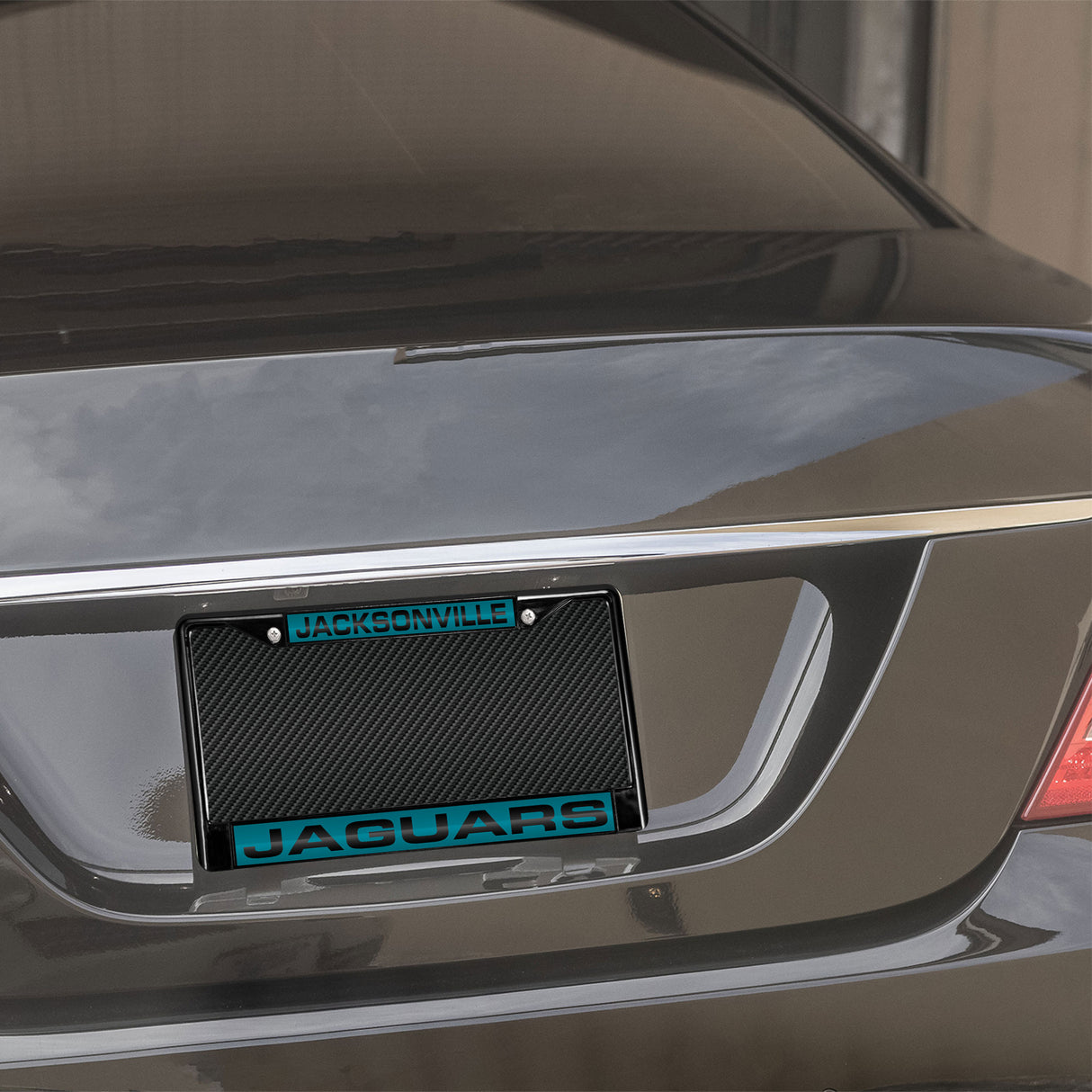 NFL Jacksonville Jaguars Laser Cut Black Chrome License Plate Frame Fan Gear NFL Jacksonville Jaguars