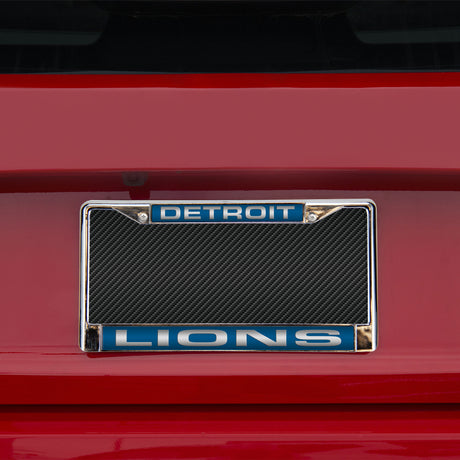 NFL Detroit Lions Laser Cut Chrome License Plate Frame Fan Gear NFL Detroit Lions