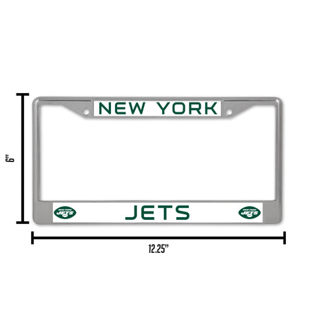 NFL New York Jets Chrome License Plate Frame Fan Gear NFL New York Jets