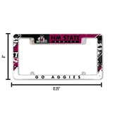 NCAA New Mexico State Aggies All Over Chrome Frame Fan Gear NCAA New Mexico State Aggies