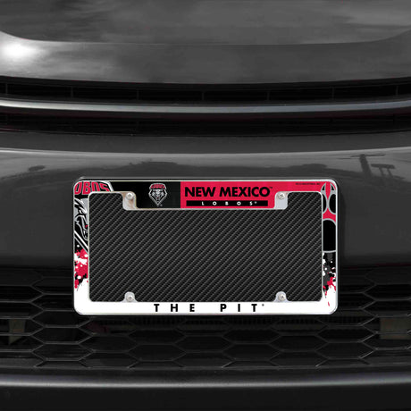NCAA New Mexico Lobos All Over Chrome Frame Fan Gear NCAA New Mexico Lobos