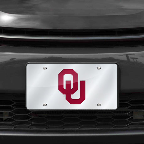 NCAA Oklahoma Sooners Silver Laser Cut Automobile Tag Fan Gear NCAA Oklahoma Sooners