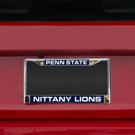 NCAA Penn State Nittany Lions - PSU Laser Cut Chrome License Plate Frame Fan Gear NCAA Penn State Nittany Lions