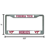 NCAA Virginia Tech Hokies Chrome License Plate Frame Fan Gear NCAA Virginia Tech Hokies