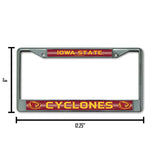 NCAA Iowa State Cyclones Chrome Glitter License Plate Frame Fan Gear NCAA Iowa State Cyclones
