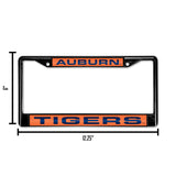 NCAA Auburn Tigers Laser Cut Black Chrome License Plate Frame Fan Gear NCAA Auburn Tigers