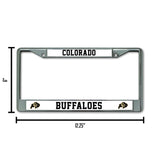 NCAA Colorado Buffaloes Chrome License Plate Frame Fan Gear NCAA Colorado Buffaloes