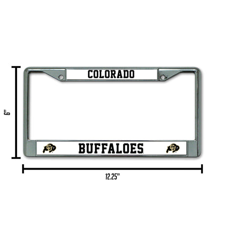 NCAA Colorado Buffaloes Chrome License Plate Frame Fan Gear NCAA Colorado Buffaloes