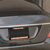NCAA Texas Longhorns Laser Cut Black Chrome License Plate Frame Fan Gear NCAA Texas Longhorns