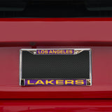 NBA Los Angeles Lakers Laser Cut Chrome License Plate Frame Fan Gear NBA Los Angeles Lakers