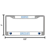 NBA Memphis Grizzlies Chrome License Plate Frame Fan Gear NBA Memphis Grizzlies