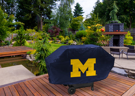 NCAA Michigan Wolverines Grill Cover Deluxe Vinyl Fan Gear NCAA Michigan Wolverines