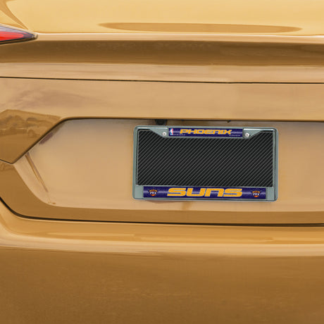 NBA Phoenix Suns Chrome Glitter License Plate Frame Fan Gear NBA Phoenix Suns