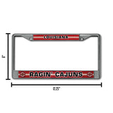 NCAA Louisiana-Lafayette Ragin Cajuns Chrome Glitter License Plate Frame Fan Gear NCAA Louisiana-Lafayette Ragin Cajuns