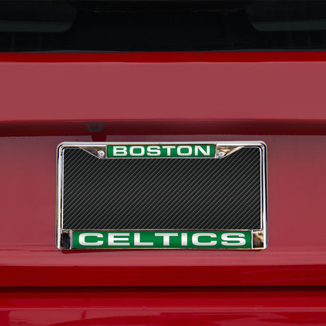 NBA Boston Celtics Laser Cut Chrome License Plate Frame Fan Gear NBA Boston Celtics