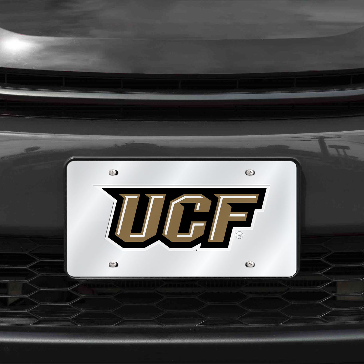 NCAA Central Florida Knights - UCF Silver Laser Cut Automobile Tag Fan Gear NCAA Central Florida Knights