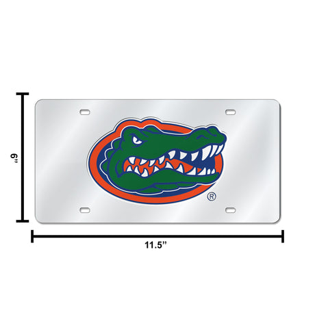 NCAA Florida Gators Silver Laser Cut Automobile Tag Fan Gear NCAA Florida Gators