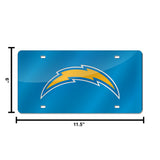 NFL Los Angeles Chargers Laser Cut License Plate Tag Fan Gear NFL Los Angeles Chargers