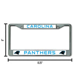 NFL Carolina Panthers Chrome License Plate Frame Fan Gear NFL Carolina Panthers