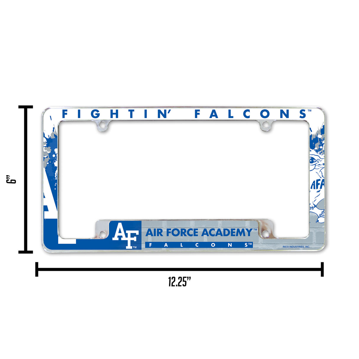 NCAA Air Force Academy Falcons - AF All Over Chrome Frame Fan Gear NCAA Air Force Academy Falcons