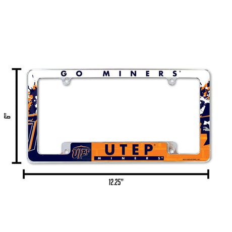 NCAA Texas-El Paso Miners - UTEP All Over Chrome Frame Fan Gear NCAA Texas-El Paso Miners