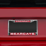 NCAA Cincinnati Bearcats Laser Cut Chrome License Plate Frame Fan Gear NCAA Cincinnati Bearcats