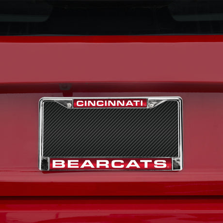 NCAA Cincinnati Bearcats Laser Cut Chrome License Plate Frame Fan Gear NCAA Cincinnati Bearcats