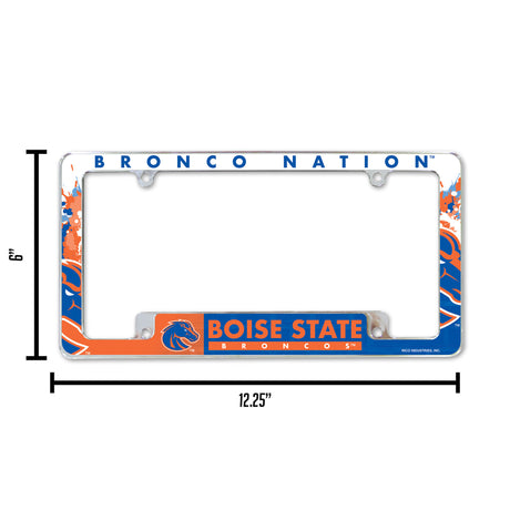 NCAA Boise State Broncos All Over Chrome Frame Fan Gear NCAA Boise State Broncos
