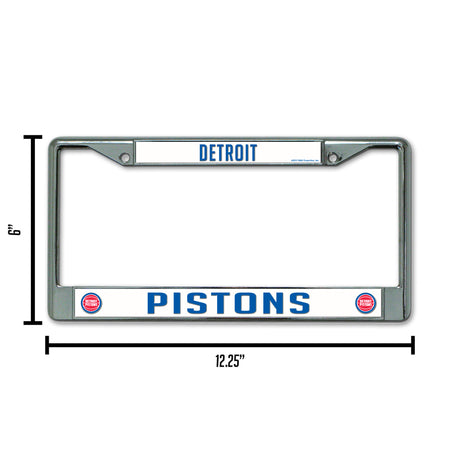 NBA Detroit Pistons Chrome License Plate Frame Fan Gear NBA Detroit Pistons