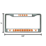 NCAA Texas Longhorns Chrome License Plate Frame Fan Gear NCAA Texas Longhorns