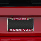 NCAA Stanford Cardinal Laser Cut Chrome License Plate Frame Fan Gear NCAA Stanford Cardinal