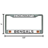 NFL Cincinnati Bengals Chrome License Plate Frame Fan Gear NFL Cincinnati Bengals