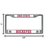 NCAA Ohio State Buckeyes Chrome License Plate Frame Fan Gear NCAA Ohio State Buckeyes