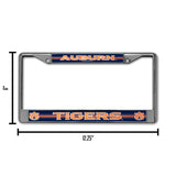 NCAA Auburn Tigers Chrome Glitter License Plate Frame Fan Gear NCAA Auburn Tigers
