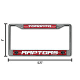 NBA Toronto Raptors Chrome Glitter License Plate Frame Fan Gear NBA Toronto Raptors