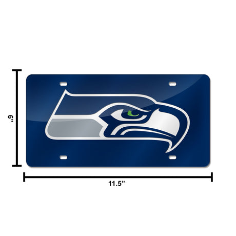 NFL Seattle Seahawks Laser Cut License Plate Tag Fan Gear NFL Seattle Seahawks